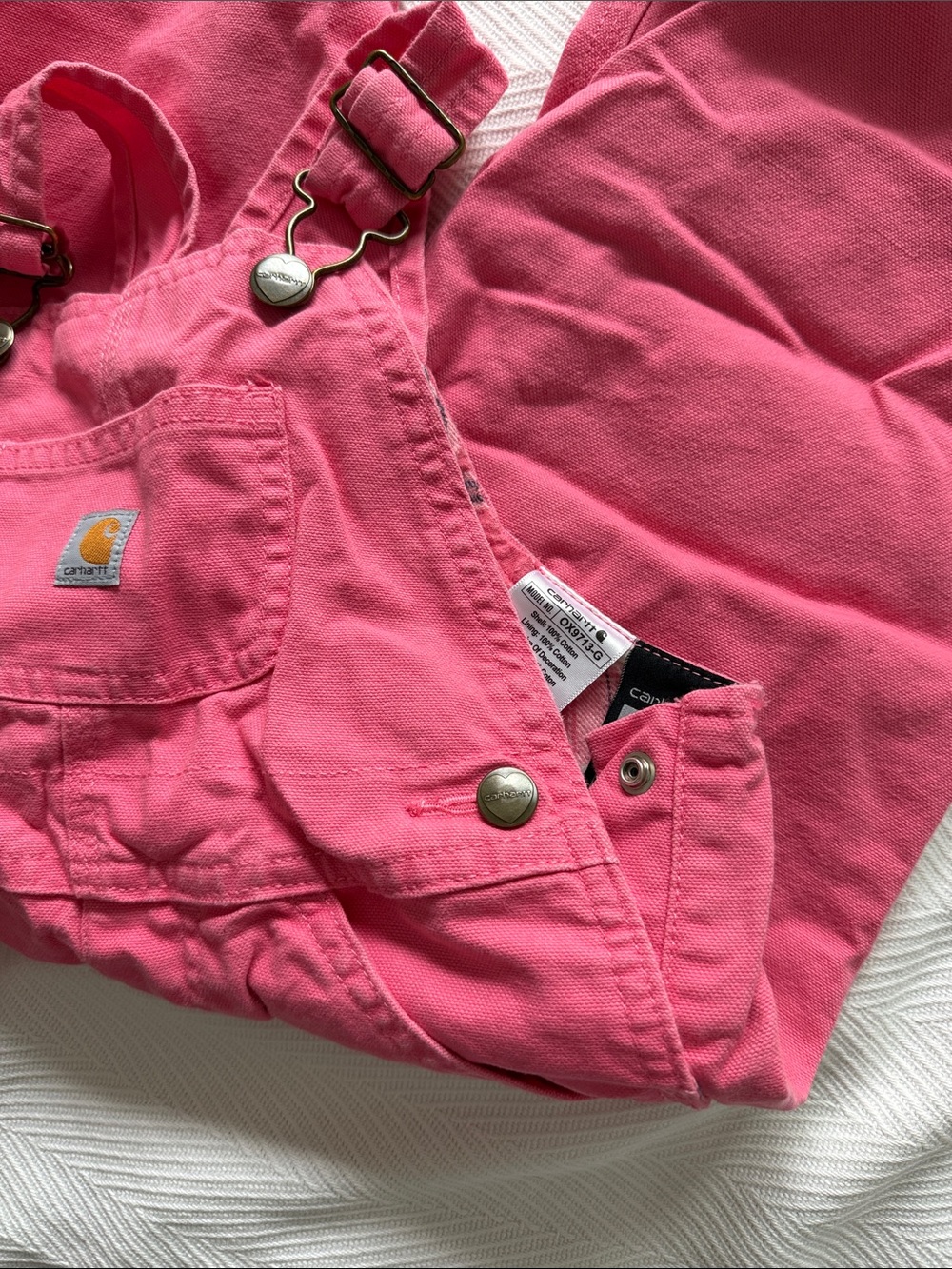 Carhartt  Pink Corduroy Overalls - Picture 3 of 5